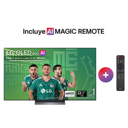 Vista frontal de Pantalla 65 pulgadas LG OLED evo AI C6 4K SMART TV webOS 2026 OLED65C6PSA